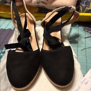 Black Espadrille Flats